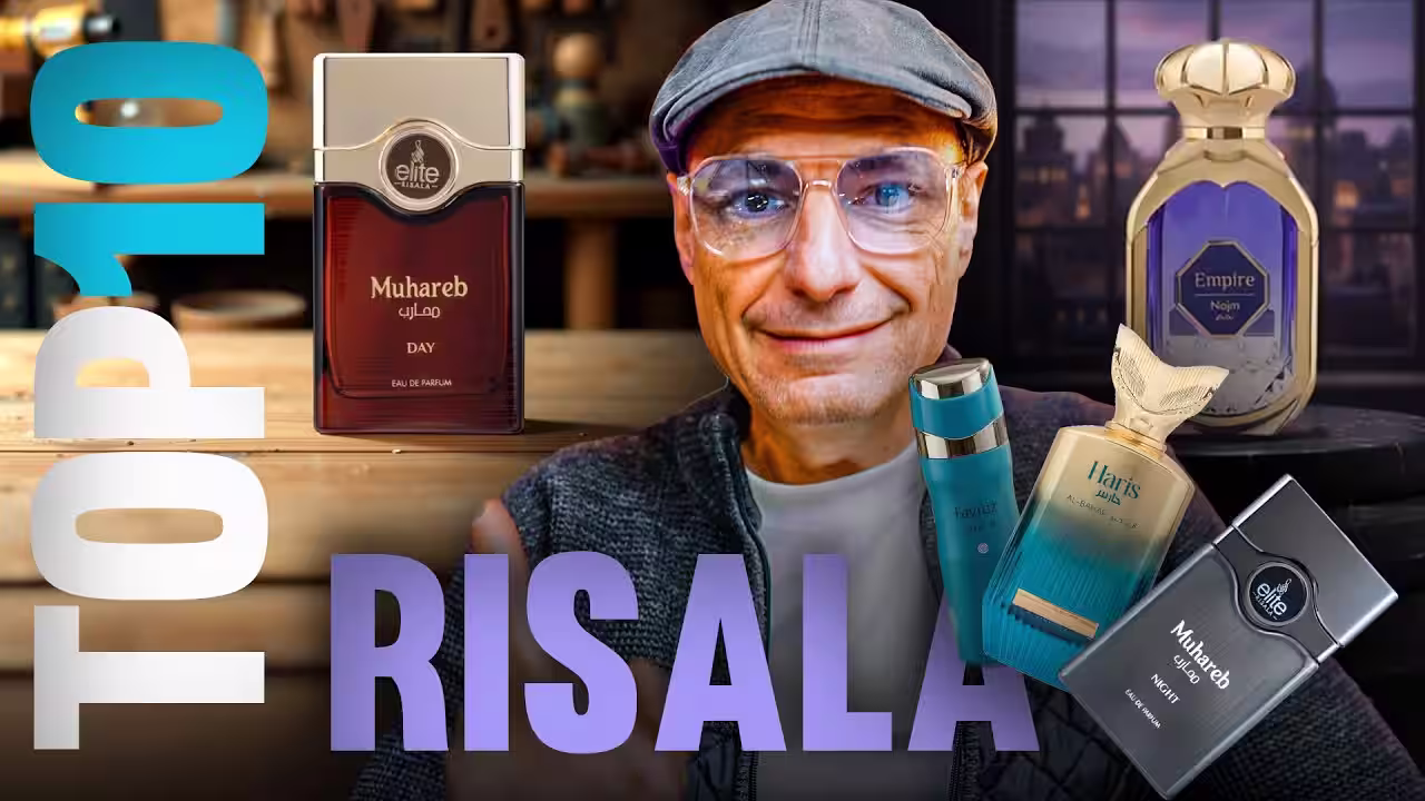 Botellas de la colección de perfumes de la línea Risala Elite de Armaf